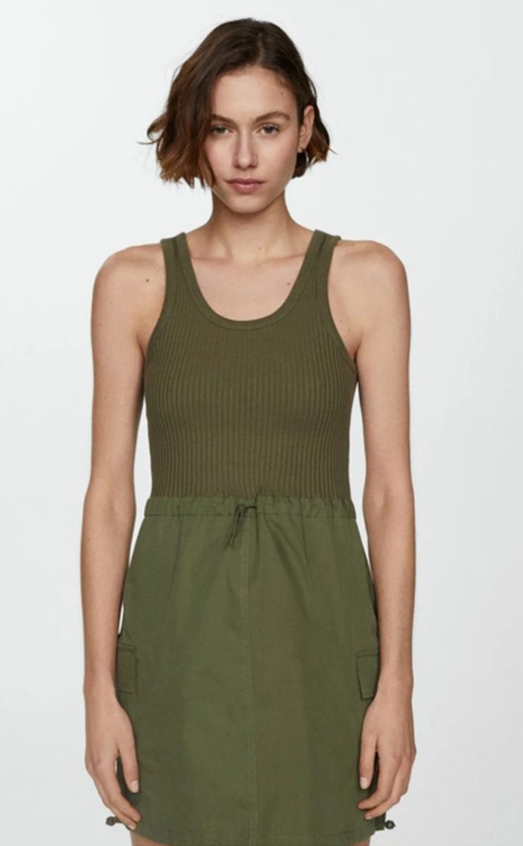 Robe décontractée verte