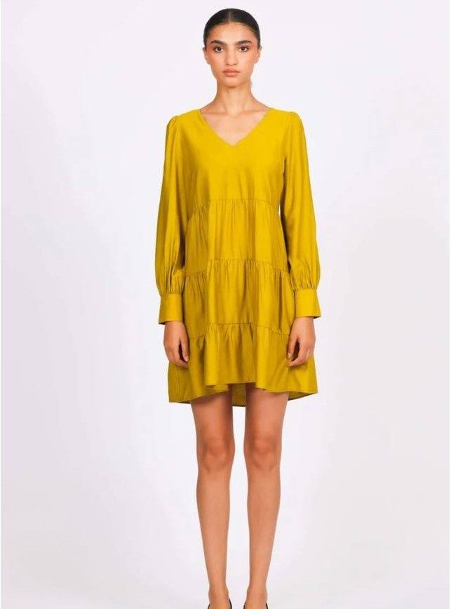 Robe Cocktail Jaune