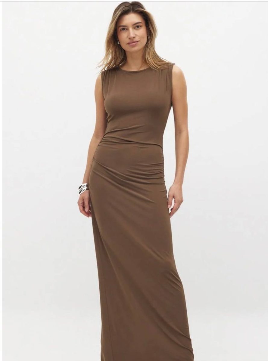 Robe Longue élégante marronne