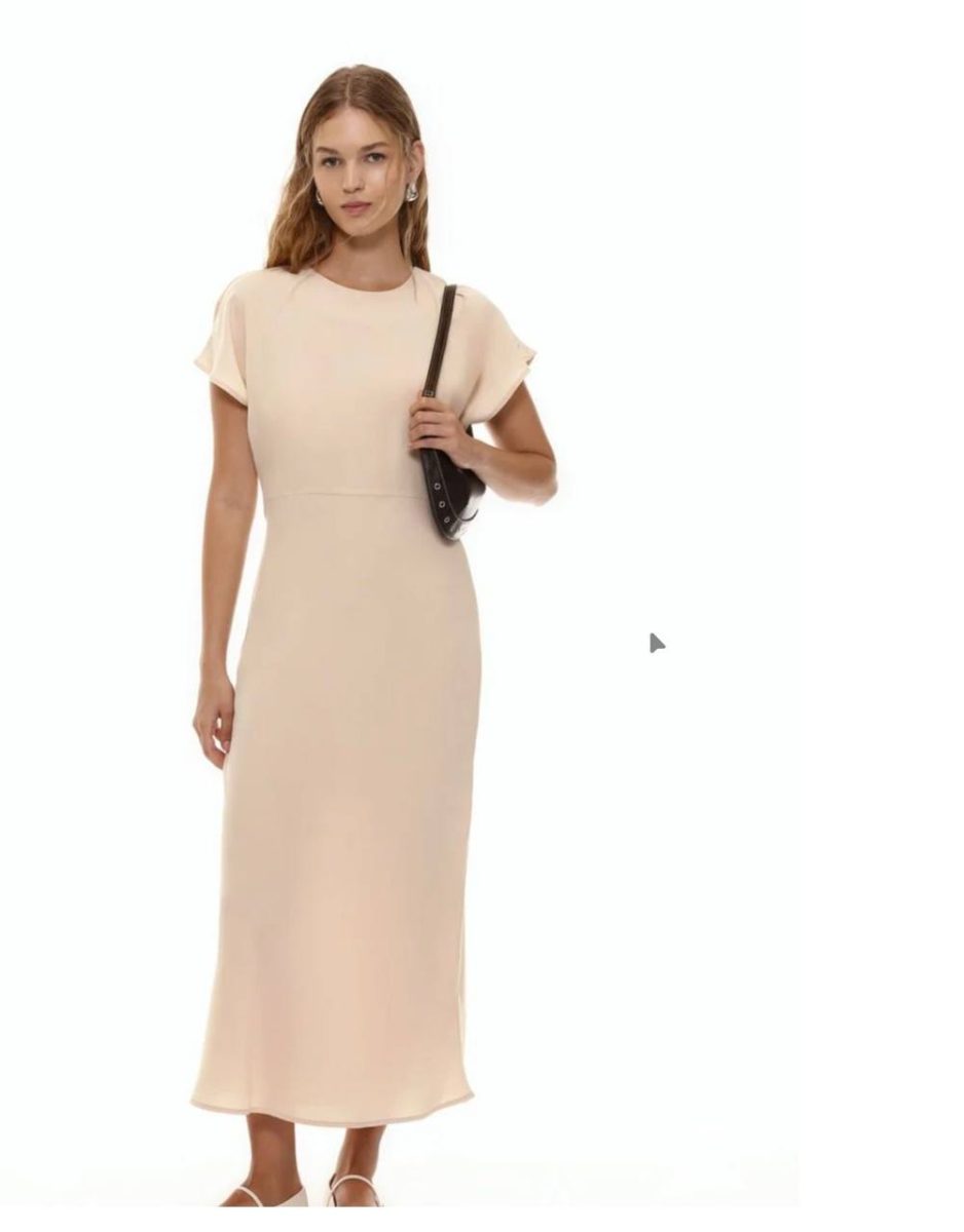 Robe longue formelle beige