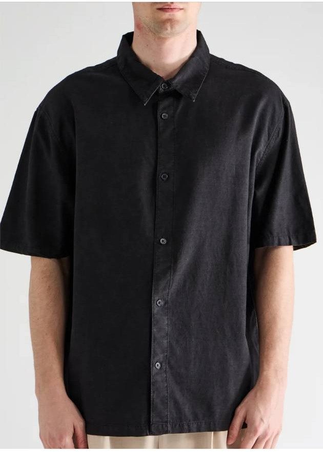 Chemise noire manche courte