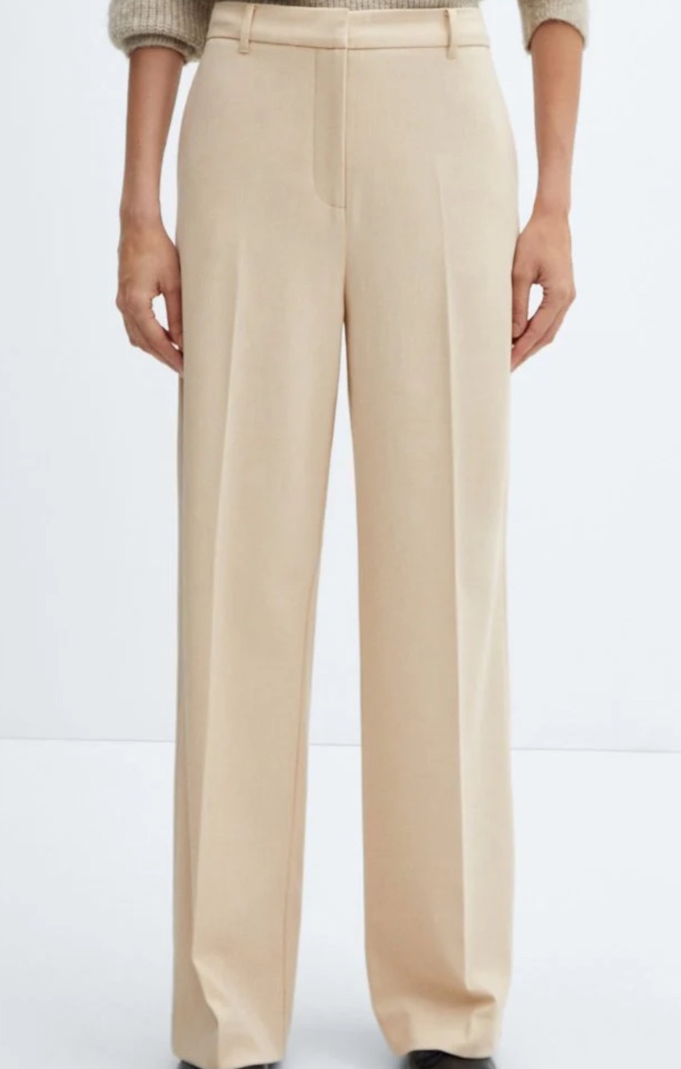 Pantalon beige mango