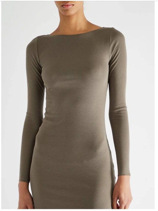 Robe moulante courte grise
