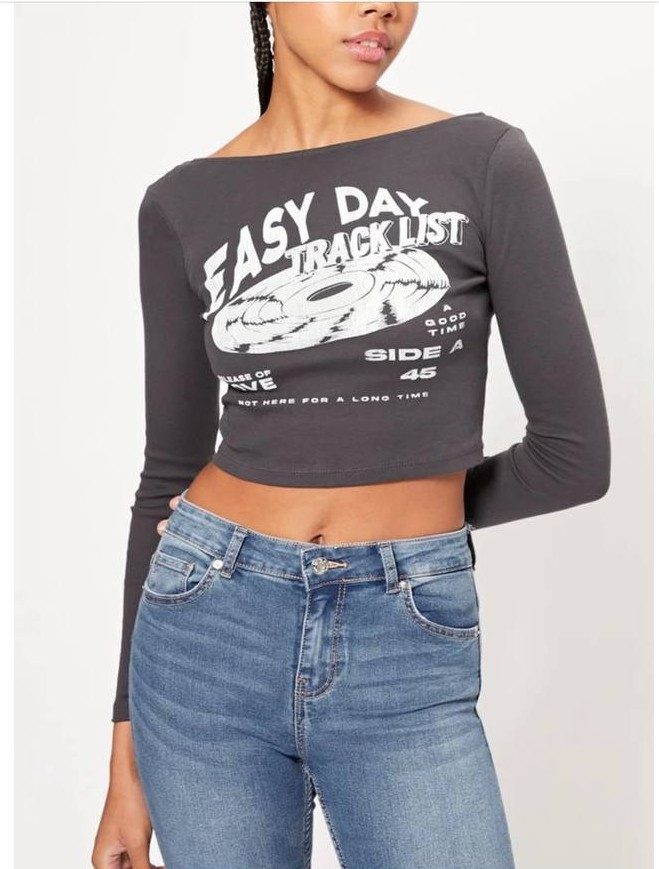 Crop top manche longue Pretty little thing