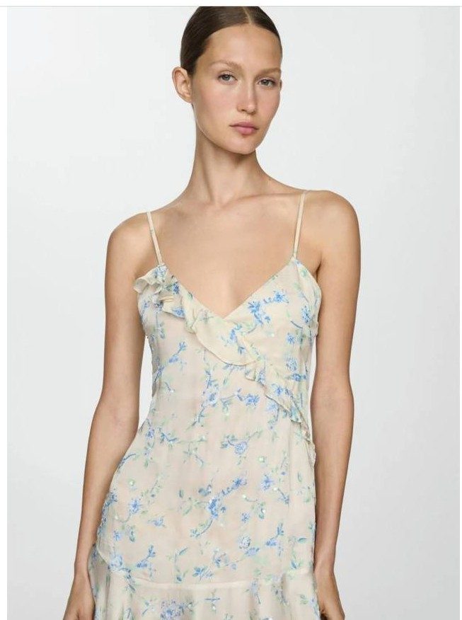 Robe fleurie brodée
